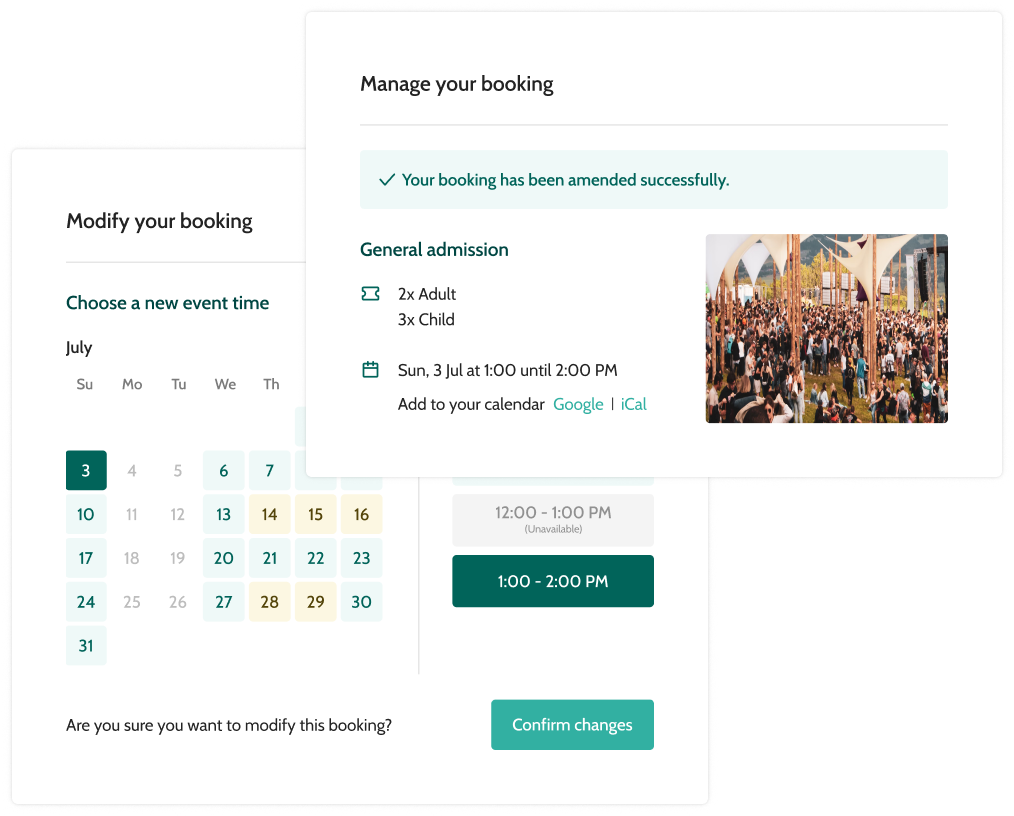 Manage your museum booking software - Beyonk graphic interface
